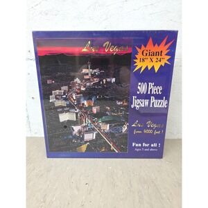 Vtg‎ 1999 Las Vegas From 4000 Feet Jigsaw Puzzle 500 Pc Tiffany Factory Sealed